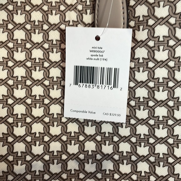 Kate Spade Small hand bag beige with spade patterns - Picture 8 of 8